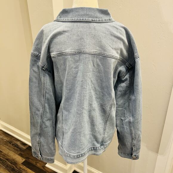 Seven7 Women’s Denim Trucker Jacket Light Wash Size XXL (A0128) NWT - Picture 5 of 7